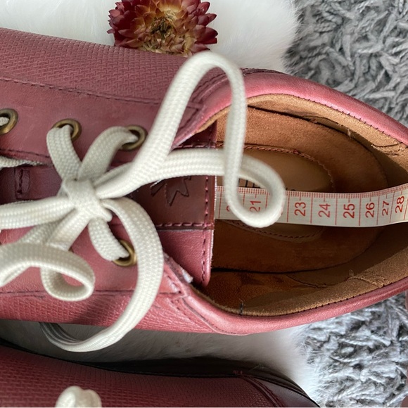 Cobb Hill Red Leather Women's Sneakers - Picture 9 of 9